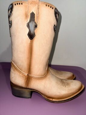 Corral Turquoise Floral-Print Western Boot Interior